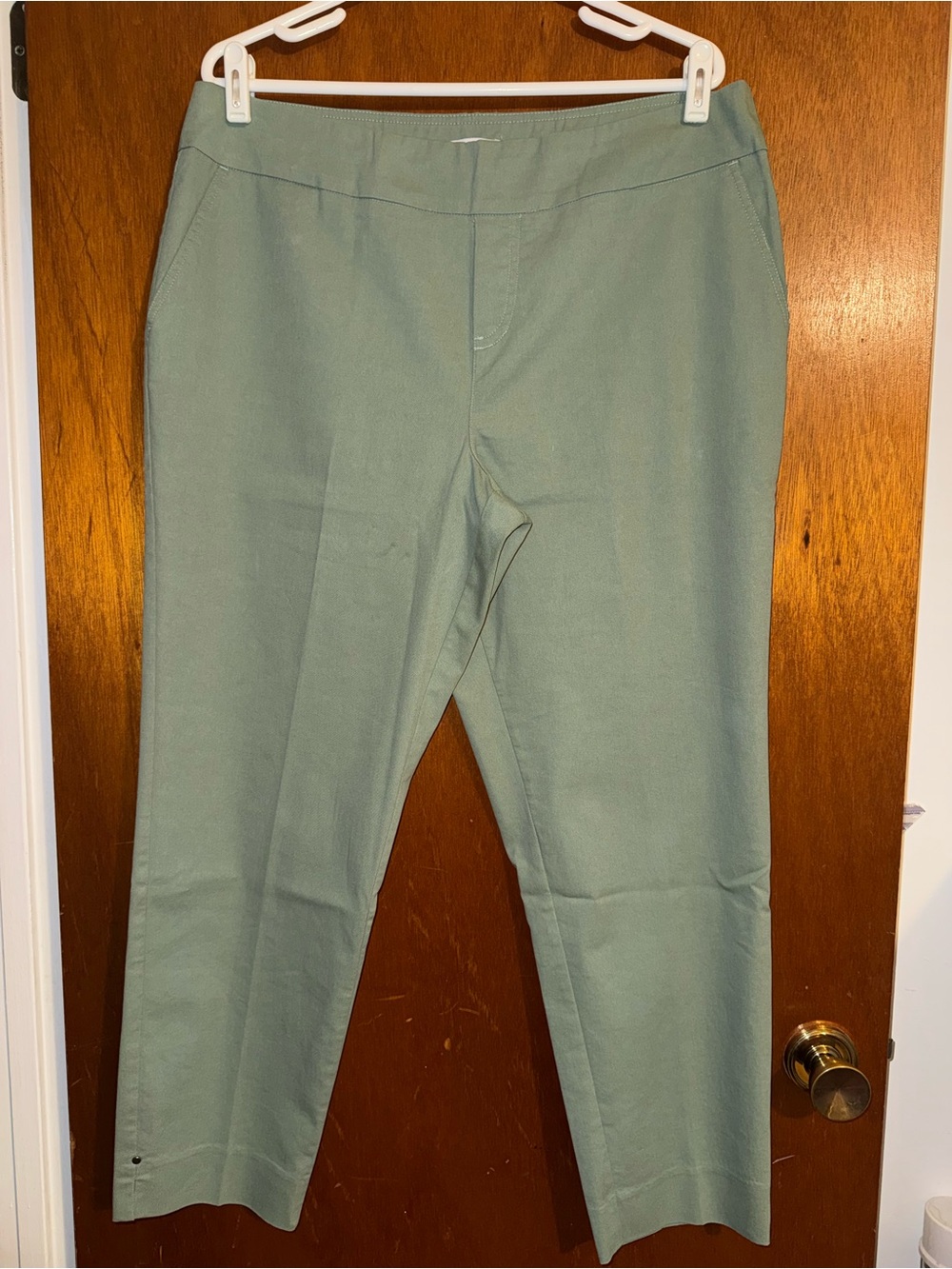 Southern Lady Straight-Leg Pants in Sage Green